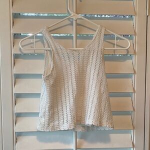 Zara Kids White Crochet Tank Top